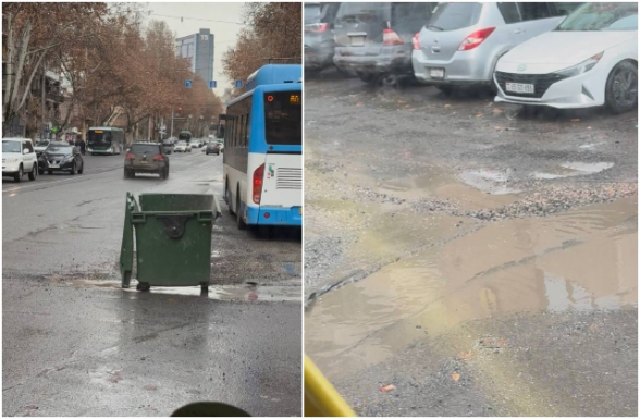 Աղբամանով փակված «փոսիկը»՝ քաղաքային կառավարման խորհրդանիշ (տեսանյութ)